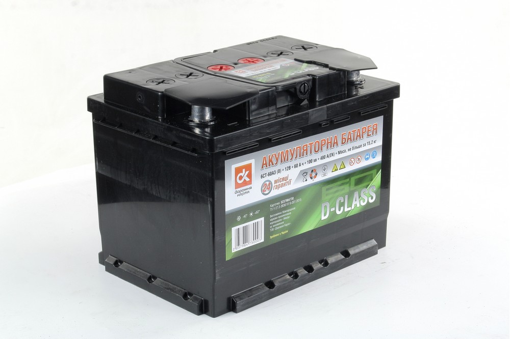 Акумулятор 60Ah-12v D-CLASS ДОРОЖНЯ КАРТА (242x175x190),R,EN480